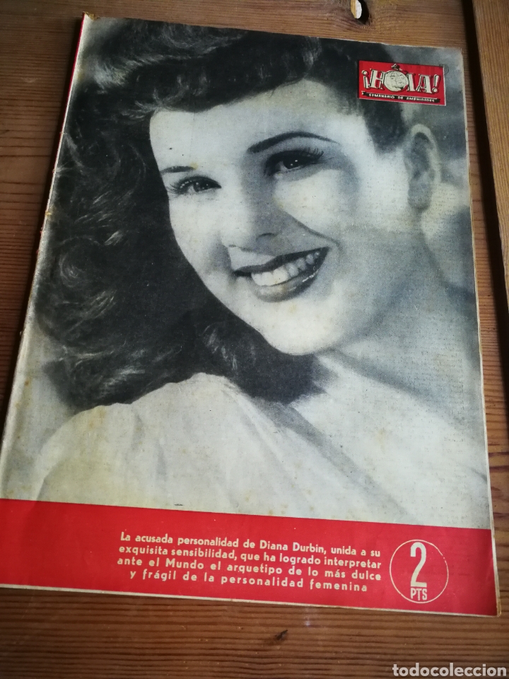 Collectionnisme de Magazine &iexcl;Hola!: REVISTA HOLA (SEMANARIO DE AMENIDADES), N&deg;44, PORTADA FOTO DIANA DURBIN ,1945.