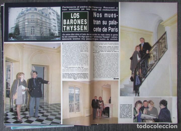 Collection Magazine &iexcl;Hola!: RECORTE REVISTA HOLA N.&ordm; 2428 1991 BARONES THYSSEN, CARMEN CERVERA 3 PGS