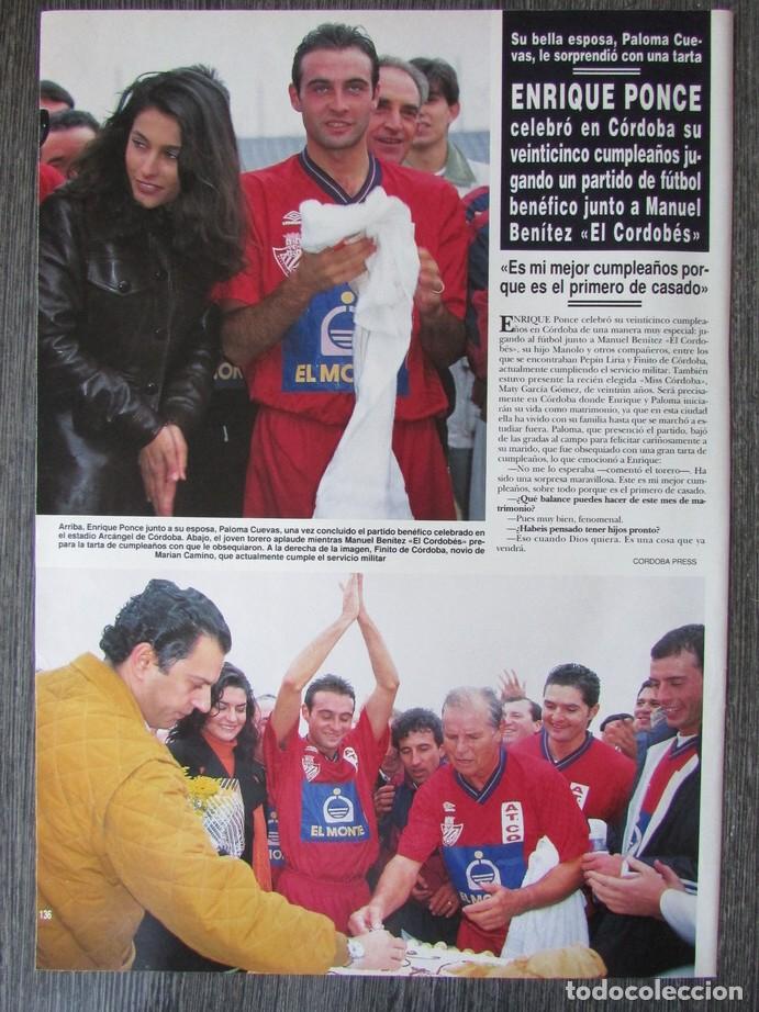 Coleccionismo de Revista Hola: RECORTE REVISTA HOLA N.&ordm; 2733 1996 ENRIQUE PONCE Y PALOMA CUEVAS, EL CORDOB&Eacute;S