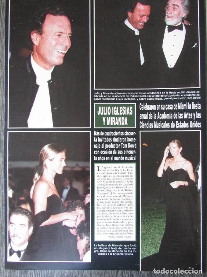 Sammeln von Zeitschriften &iexcl;Hola!: RECORTE REVISTA HOLA N.&ordm; 2733 1996 JULIO IGLESIAS Y MIRANDA RIJNSBURGER