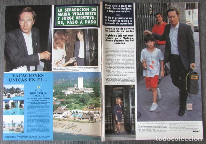 Sammeln von Zeitschriften &iexcl;Hola!: RECORTE REVISTA HOLA N.&ordm; 2343 1989 MARIA VIDAURRETA Y JORGE VERSTRYNGE 5 PGS