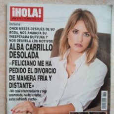 Coleccionismo de Revista Hola: HOLA 3.751 AÑO 2016.ALBA CARRILLO.ANA BOYER Y F. VERDASCO.BODA FLAMENCA SARA Y JUAN CARMONA.MODA ETC