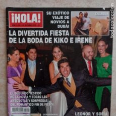 Coleccionismo de Revista Hola: HOLA 3.769 AÑO 2.016.BODA DE KIKO E IRENE.LEONOR Y SOFIA.HILLARY CLINTON.MODA ETC. Lote 293491573