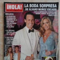 Coleccionismo de Revista Hola: HOLA 3.780 AÑO 2016.BODA SORPRESA ALVARO MUÑOZ CON RAQUEL BERNAL.TERELU CAMPOS.MODA ETC. Lote 293493588