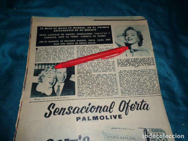 Sammeln von Zeitschriften &iexcl;Hola!: RECORTE : EL MITO DE MARILYN MONROE, EN EL PRIMER ANIVERSARIO. HOLA, AGOSTO 1963(#)