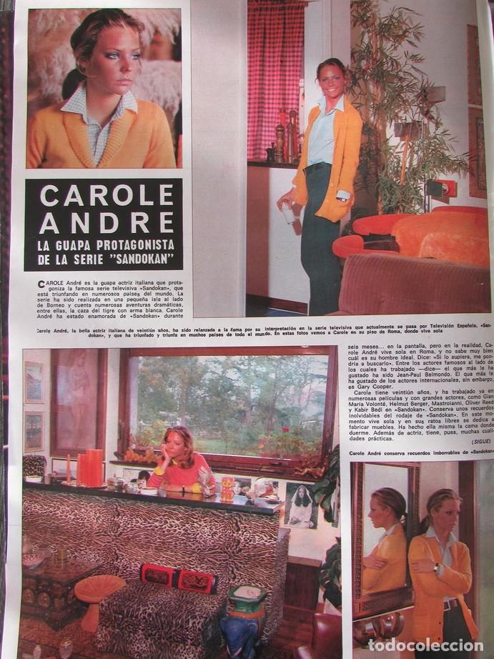 Sammeln von Zeitschriften &iexcl;Hola!: RECORTE REVISTA HOLA N.&ordm; 1684 1976 CAROLE ANDRE 2 PGS