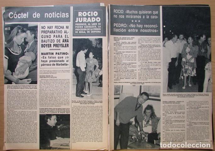 Coleccionismo de Revista Hola: RECORTE REVISTA HOLA N.&ordm; 2354 1989 ROC&Iacute;O JURADO, ISABEL PREYSLER