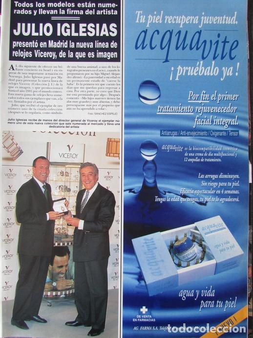 Coleccionismo de Revista Hola: RECORTE REVISTA HOLA N&ordm; 2829 1998 JULIO IGLESIAS
