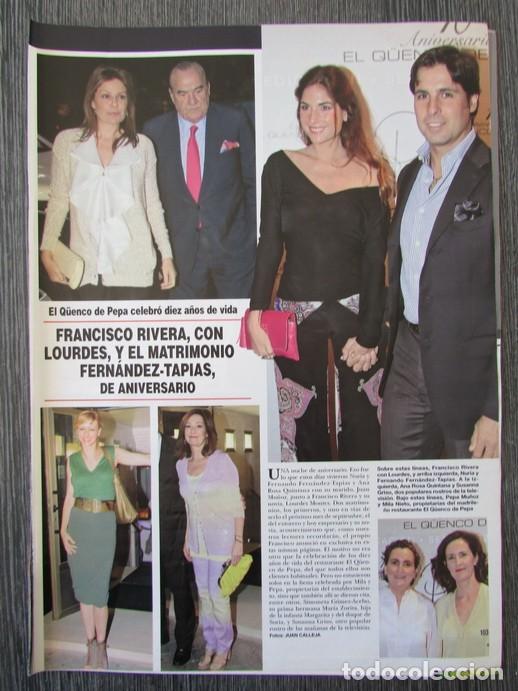 Coleccionismo de Revista Hola: RECORTE REVISTA HOLA N.&ordm; 3594 2013 FRANCISCO RIVERA, PILAR RUBIO Y SERGIO RAMOS