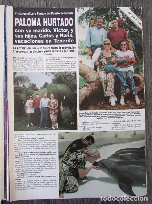 Coleccionismo de Revista Hola: RECORTE REVISTA HOLA N.&ordm; 2665 1995 PALOMA HURTADO. CARMEN SEVILLA, MILA XIMENEZ