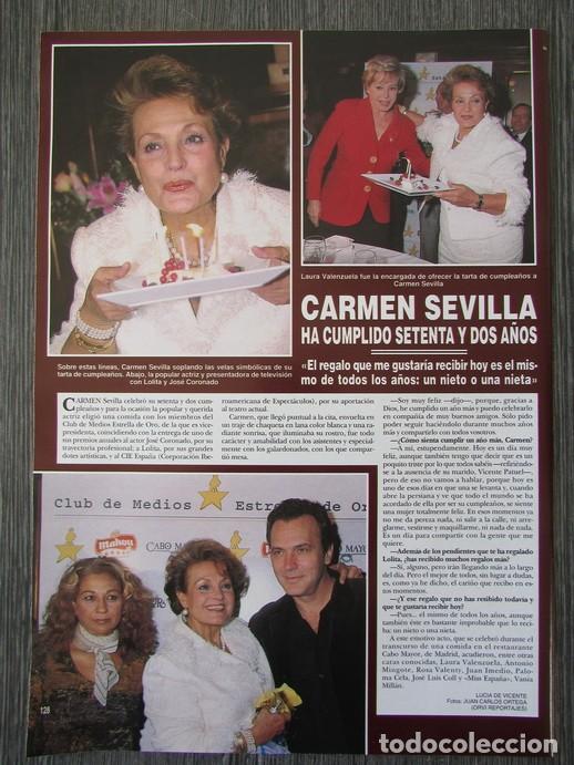 Coleccionismo de Revista Hola: RECORTE REVISTA HOLA N&ordm; 3038 2002 CARMEN SEVILLA