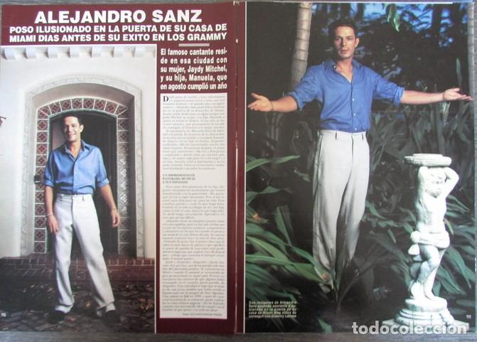 Colecionismo da Revista &iexcl;Hola!: RECORTE REVISTA HOLA N.&ordm; 3034 2002 ALEJANDRO SANZ. 2 ART&Iacute;CULOS. 5 PGS