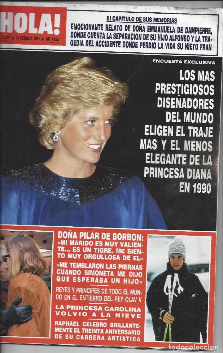 Colecionismo da Revista &iexcl;Hola!: REVISTA HOLA NUMERO 2427 DEL 14-02-1991. SUMARIO EN INTERIOR