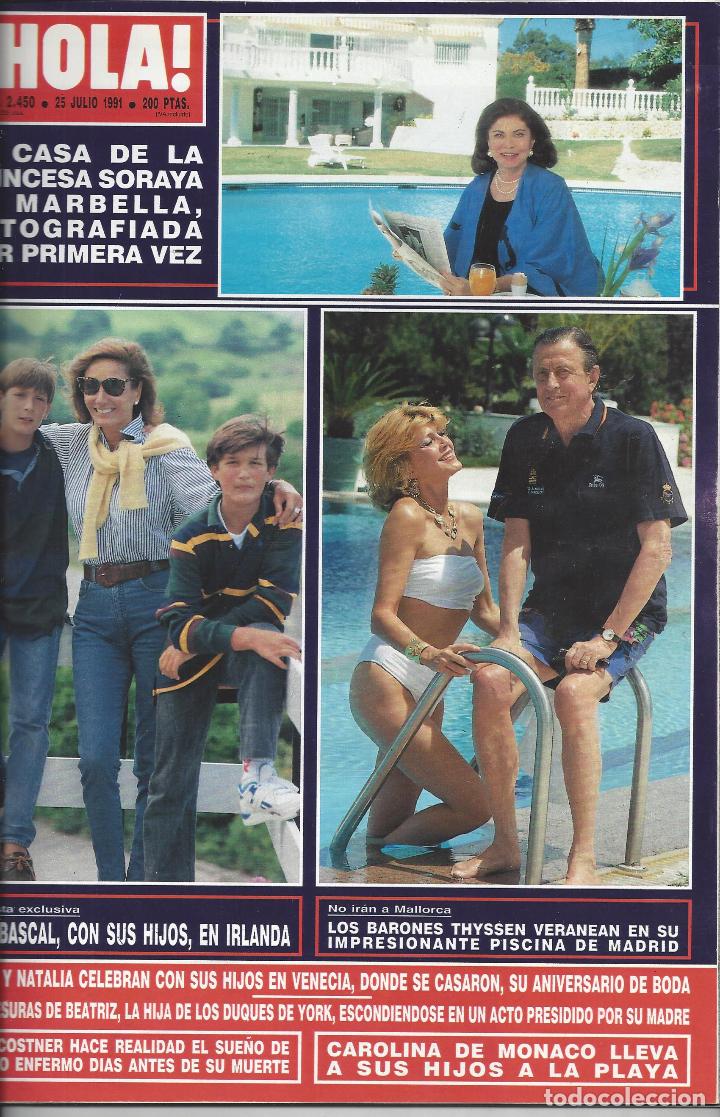 Colecionismo da Revista &iexcl;Hola!: REVISTA HOLA NUMERO 2450 DEL 25-07-1991. SUMARIO EN INTERIOR