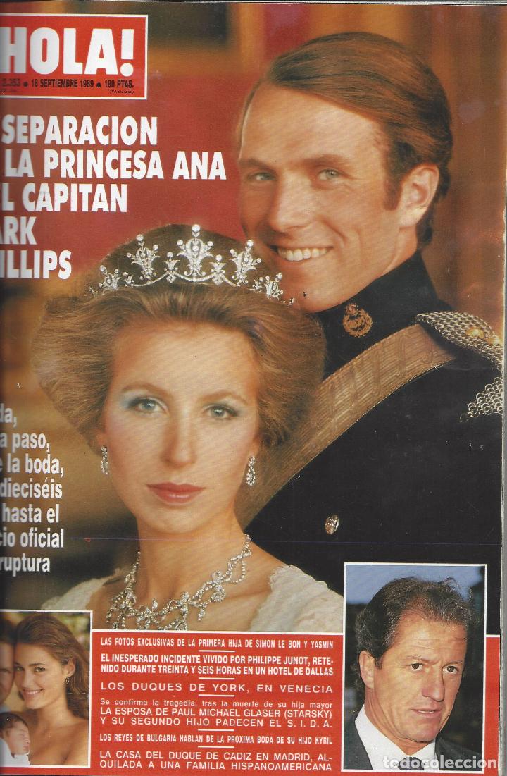 Colecionismo da Revista &iexcl;Hola!: REVISTA HOLA NUMERO 2353 DEL 18-09-1989. SUMARIO EN INTERIOR