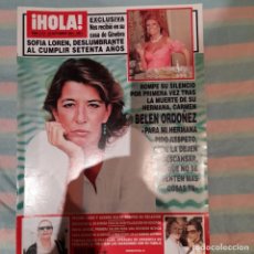 Coleccionismo de Revista Hola: REVISTA HOLA NUMERO 3137 BELÉN ORDÓÑEZ. Lote 298541713