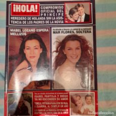 Coleccionismo de Revista Hola: REVISTA HOLA NUMERO 2957 MABEL LOZANO, MAR FLORES. Lote 298543918