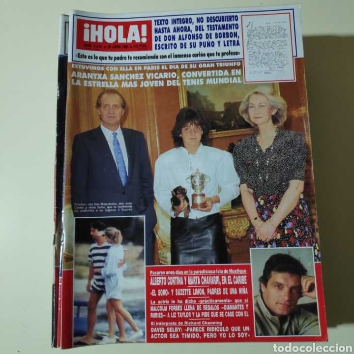 Coleccionismo de Revista Hola: HOLA 2341 ARANTXA SANCHEZ VICARIO MADRE JANE BIRKIN ANGEL NIETO PEDRO CARRASCO JEANETTE AUDREY HEPBU