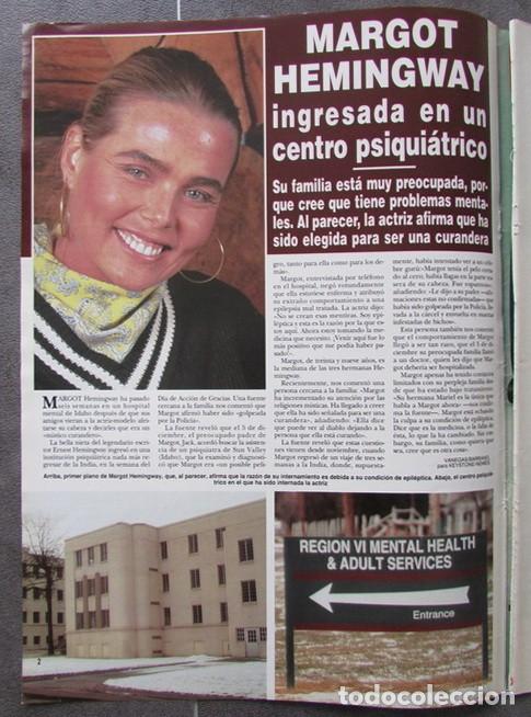 Coleccionismo de Revista Hola: RECORTE REVISTA HOLA N.&ordm; 2634 1995 MARGOT HEMINGWAY.