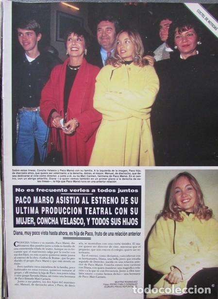 Colecionismo da Revista &iexcl;Hola!: RECORTE REVISTA HOLA N.&ordm; 2634 1995 CONCHA VELASCO, PACO MARS&Oacute;