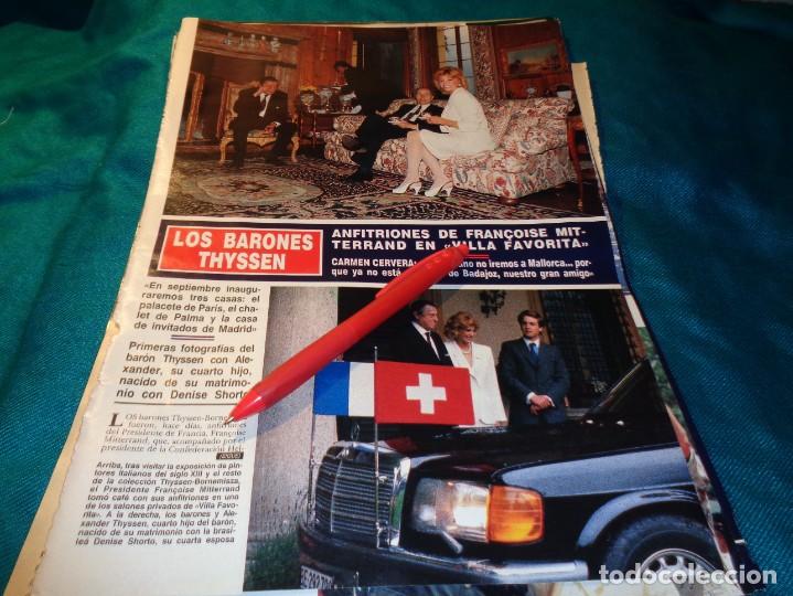 Collezionismo di Rivista &iexcl;Hola!: RECORTE : LOS BARONES THYSSEN, CARMEN CERVERA CON MITTERRAND. HOLA, JUNIO 1991(#)
