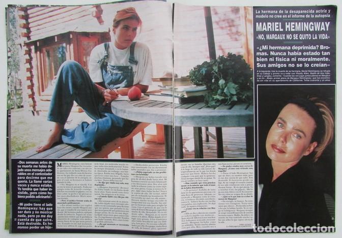 Coleccionismo de Revista Hola: RECORTE REVISTA HOLA N.&ordm; 2719 1996 MARIEL HEMINGWAY