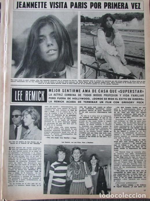 Colecionismo da Revista &iexcl;Hola!: RECORTE REVISTA HOLA N.&ordm; 1668 1976 JEANNETTE. LEE REMICK.