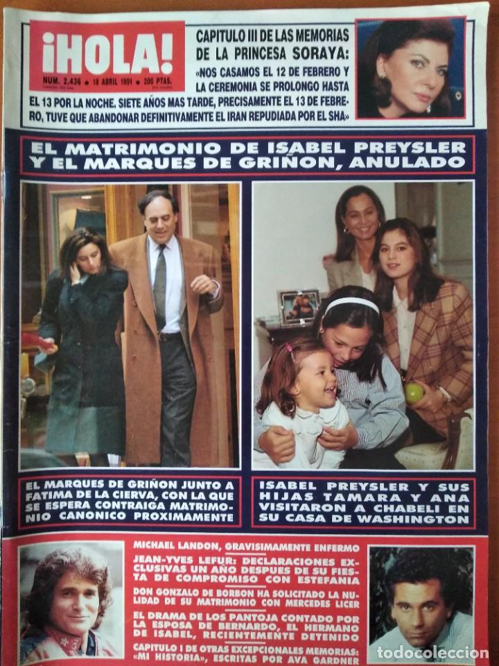 Collectionnisme de Magazine &iexcl;Hola!: Revista Hola 1991 Falc&oacute;-De la Cierva-Preysler-Pantoja-Kevin Costner...