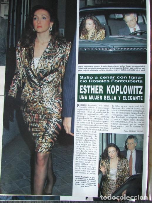 Colecionismo da Revista &iexcl;Hola!: RECORTE REVISTA HOLA N.&ordm; 2379 1990 ESTHER KOPLOWITZ