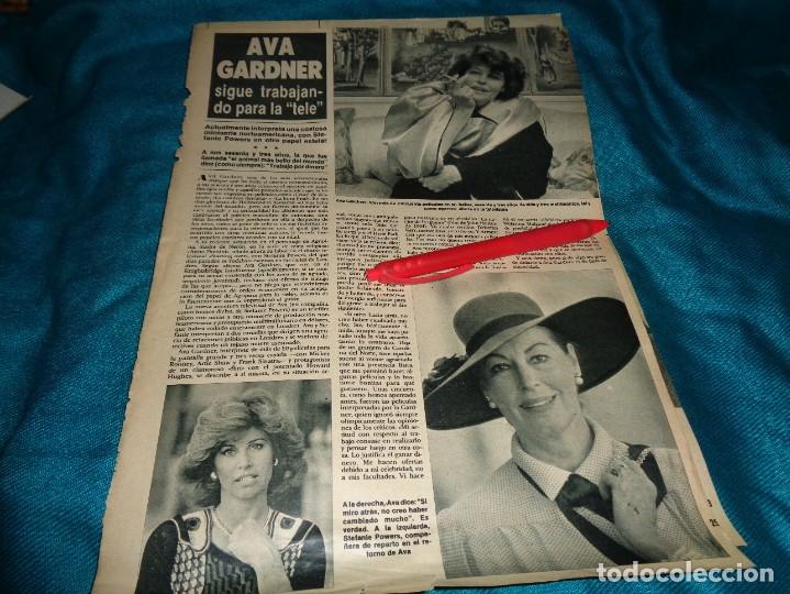 Sammeln von Zeitschriften &iexcl;Hola!: RECORTE : AVA GARDNER, SIGUE TRABAJANDO PARA LA TELE. HOLA, MAYO 1986(#)