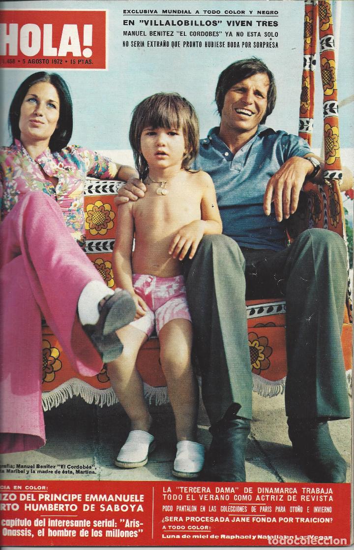 Colecionismo da Revista &iexcl;Hola!: REVISTA HOLA NUMERO 1458 DEL 05-08-1972.EL CORDOBES,FILIBERTO DE SABOYA,MODA OTO&Ntilde;O-INVIERNO,