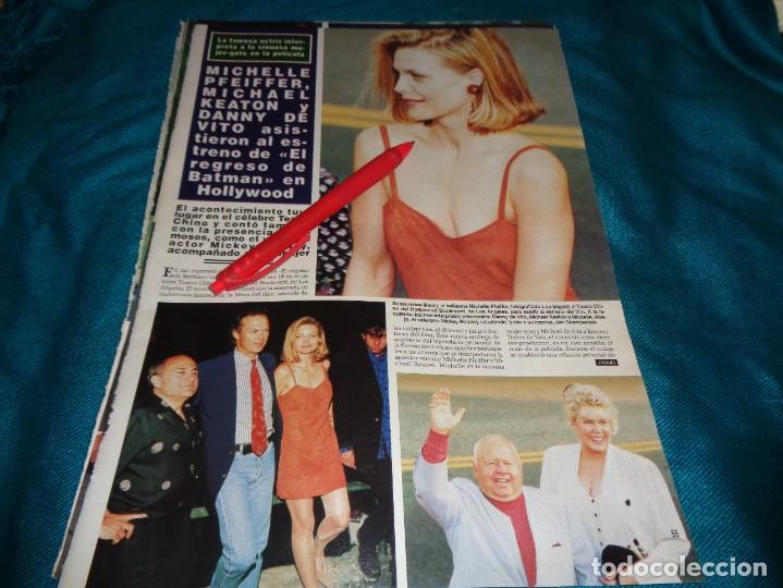 Colecionismo da Revista &iexcl;Hola!: RECORTE : MICHELLE PFEIFFER, EN ESTRENO BATMAN. HOLA, JULIO 1992(#)