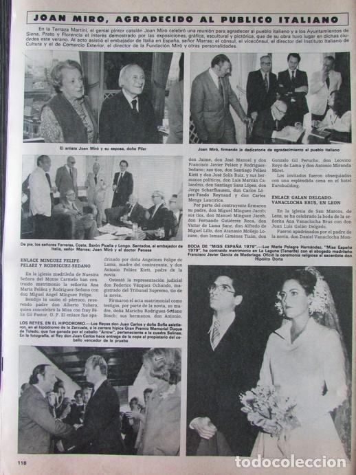 Coleccionismo de Revista Hola: RECORTE REVISTA HOLA N.&ordm; 1836 1979 JOAN MIR&Oacute;