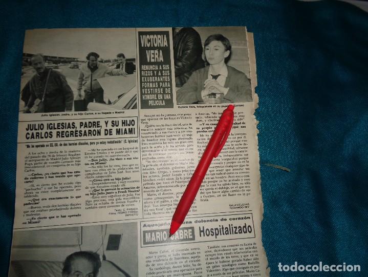 Collectionnisme de Magazine &iexcl;Hola!: RECORTE : VICTORIA VERA, SE VISTE DE HOMBRE EN NUEVA PELICULA. HOLA, MARZO 1986(#)