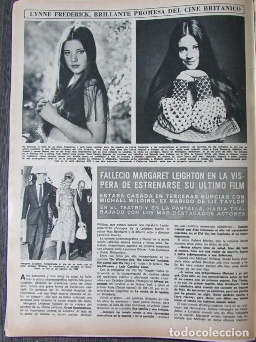 Sammeln von Zeitschriften &iexcl;Hola!: RECORTE REVISTA HOLA N.&ordm; 1641 1976 LYNNE FREDERICK. MARGARET LEIGHTON
