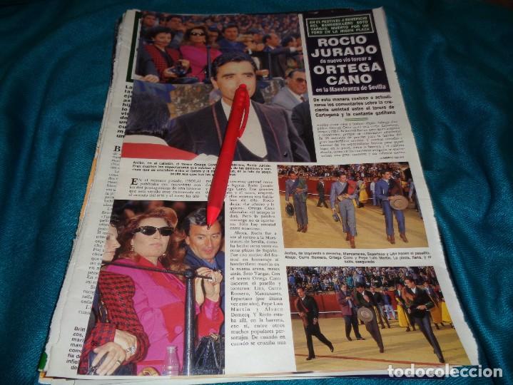 Coleccionismo de Revista Hola: RECORTE : ROCIO JURADO VIO TOREAR A ORTEGA CANO. HOLA, OCTBRE 1992(#)