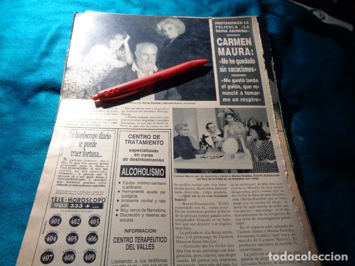 Collectionnisme de Magazine &iexcl;Hola!: RECORTE : CARMEN MAURA. MARISA PAREDES. HOLA, JULIO 1992(#)
