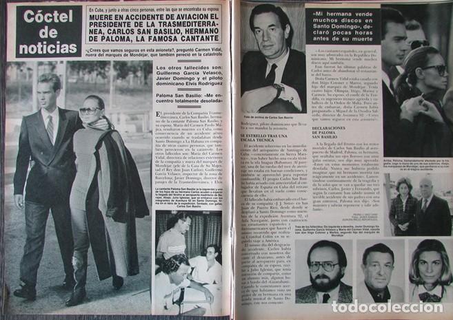 Coleccionismo de Revista Hola: RECORTE REVISTA HOLA N.&ordm; 2304 1988 PALOMA SAN BASILIO. MUERE CARLOS SAN BASILIO. SONIA MART&Iacute;NEZ