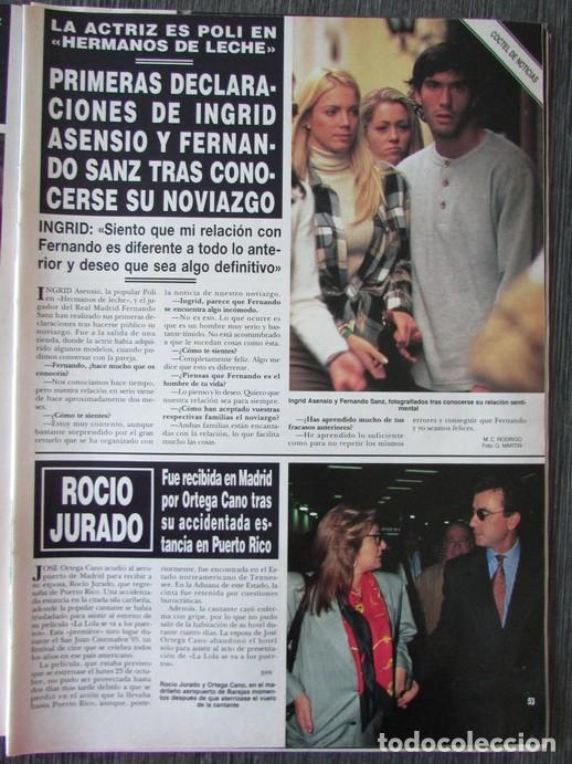 Coleccionismo de Revista Hola: RECORTE REVISTA HOLA N.&ordm; 2674 1995 INGRID ASENSIO, ROC&Iacute;O JURADO. IBA&Ntilde;EZ SERRADOR. DENISSE DE ANDRADE