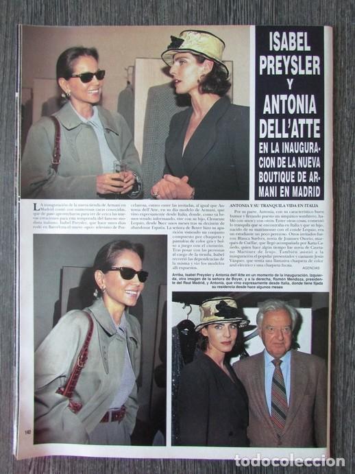 Coleccionismo de Revista Hola: RECORTE REVISTA HOLA N.&ordm; 2674 1995 ANTONIA DELL'ATTE, ISABEL PREYSLER