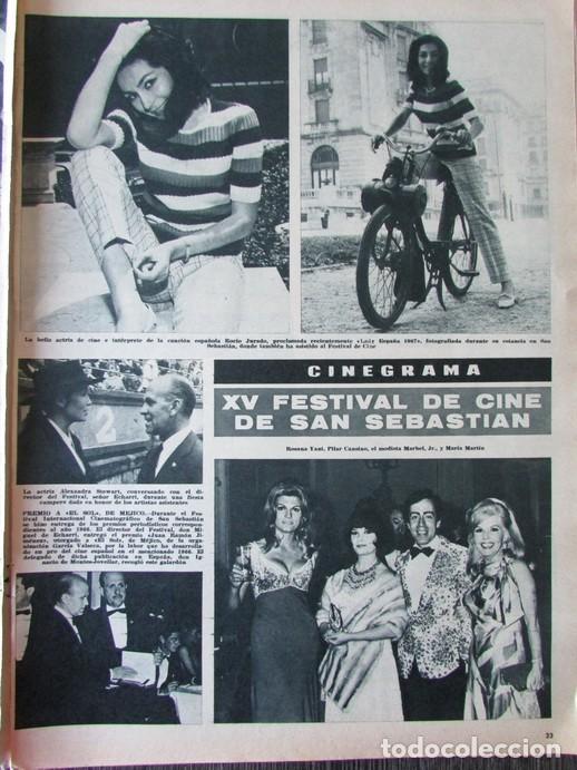 Coleccionismo de Revista Hola: RECORTE REVISTA HOLA N&ordm; 1192 1967 ROC&Iacute;O JURADO.