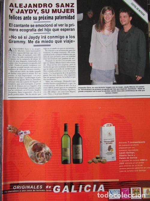 Coleccionismo de Revista Hola: RECORTE REVISTA HOLA N.&ordm; 2946 2001 ALEJANDRO SANZ, JAYDY MITCHEL, MAR&Iacute;A JOS&Eacute; GALERA