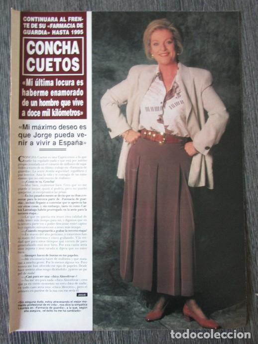 Coleccionismo de Revista Hola: RECORTE REVISTA HOLA N.&ordm; 2574 1993. CONCHA CUETOS 2 P&Aacute;GS