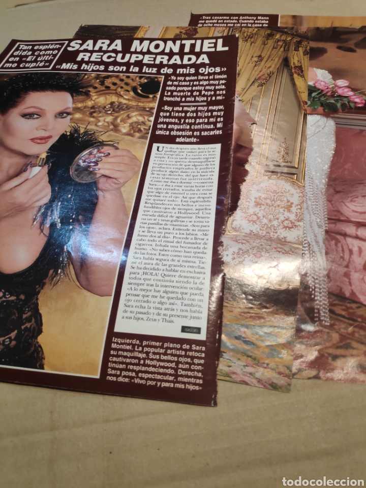 Collectionnisme de Magazine &iexcl;Hola!: P RECORTE 3 HOJAS SARA MONTIEL HOLA