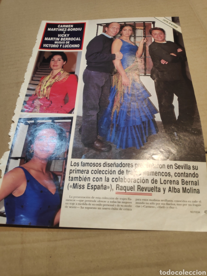Coleccionismo de Revista Hola: P RECORTE 1 PAGINA CARMEN MARTINEZ BORDIU VICKY MARTIN BERROCAL VICTORIO Y LUCCHINO
