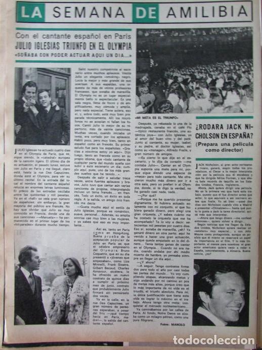 Coleccionismo de Revista Hola: RECORTE REVISTA HOLA N.&ordm; 1649 1976 JULIO IGLESIAS