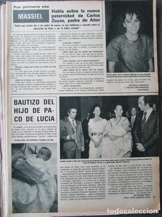 Coleccionismo de Revista Hola: RECORTE REVISTA HOLA N&ordm; 2081 1984 MASSIEL, PACO DE LUCIA, AUGUSTO ALGUER&Oacute;. PACO RABAL