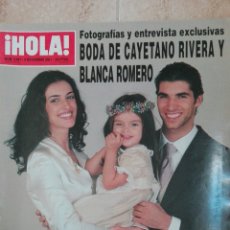 Coleccionismo de Revista Hola: HOLA N°2987 BODA BLANCA ROMERO-CAYETANO RIVERA MUERE PRINCESA SORAYA BODA MAR FLORES NICOLE KIDMAN. Lote 329383343
