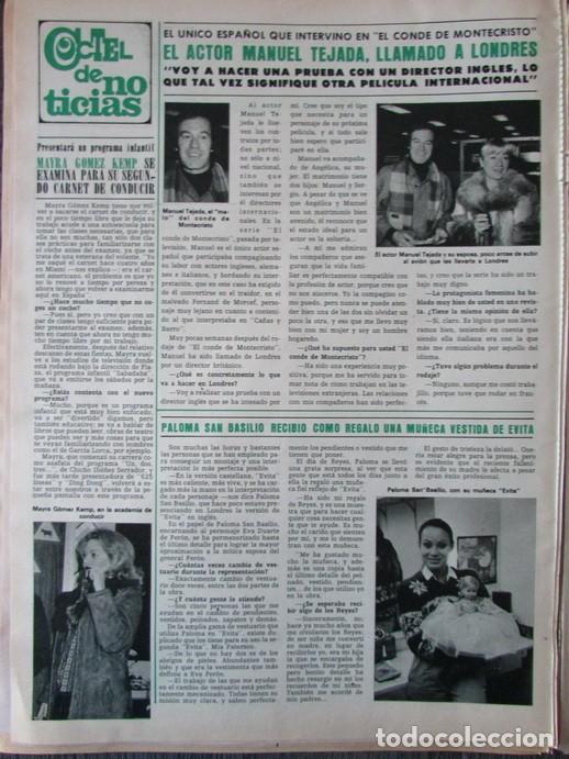 Coleccionismo de Revista Hola: RECORTE REVISTA HOLA N.&ordm; 1900 1981 MAYRA G&Oacute;MEZ KEMP, PALOMA SAN BASILIO, MANUEL TEJADA