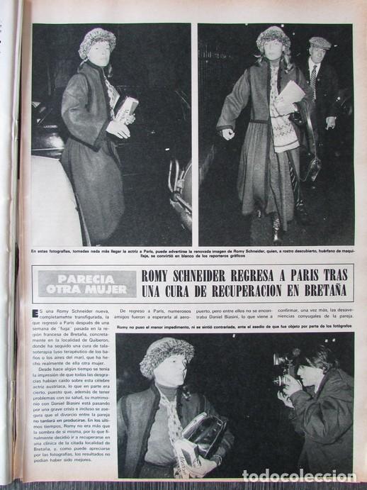 Coleccionismo de Revista Hola: RECORTE REVISTA HOLA N&ordm; 1909 1981 ROMY SCHNEIDER